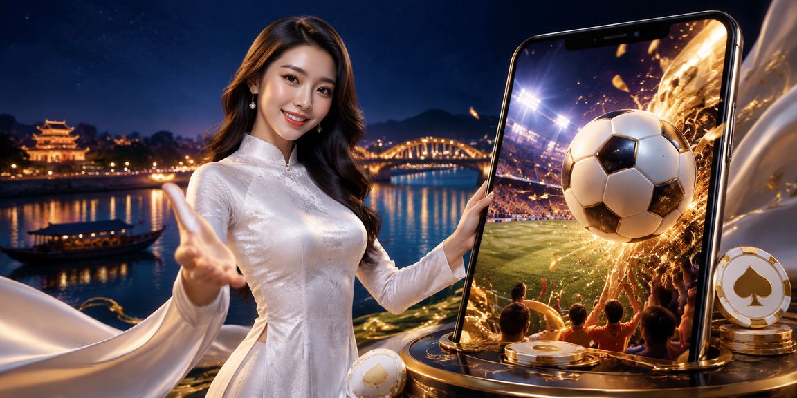 Người phụ nữ mặc áo dài chơi bài trực tuyến tại Huế qua viva88